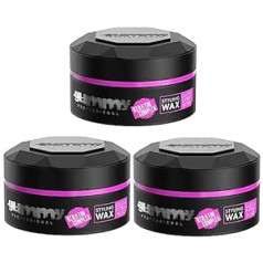 Gummy Gloss Extra Hold matu veidošanas vasks Gloss Extra Hold Hair Wax Shine Papildu noturības vasks Shiny Effect Wax 150 ml (3 iepakojumā)