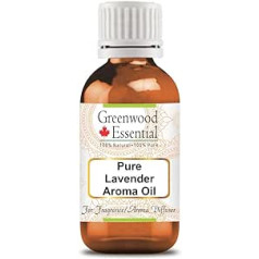 Greenwood Essential Greenwood ēteriskā tīrā lavandas aromātiskā eļļa (piemērota aromāta difuzoram) Dabīga terapeitiskā kvalitāte 30 ml (1 unce)