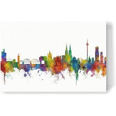 artboxONE Audekls 90 x 60 cm Ķelne Ķelne Vācija Skyline Colorful autors Michael Tompsett