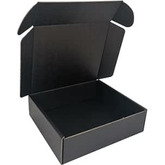 CH-BOX Royal Mail CM762B 18 x 15 x 5 cm gofruotos pašto dėžutės – juodos (50 vnt.)