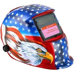 Ejoyous Welding Helmet Welding Mask Automatic Welding Protection for More Modes TIG MIG MAG, Red/Blue