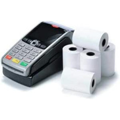 Gludi papīri 100 ruļļi, 57x38 mm termopapīrs, kas paredzēts PDQ POS EPOS EFTPOS kredītkaršu mašīnai Verifone Barclays, Ingenico iCT200, iCT 220, iCT250, iCT 250