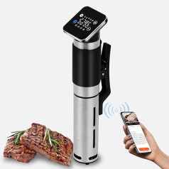 Biolomix Sous Vide plīts, WiFi precīzā plīts, precīzā plīts, iegremdējamais termostats, Sous Vide iekārta ar temperatūru, laiku un skārienvadību, 1300 W