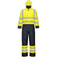 Hi Vis kombinezons ar oderējumu kombinezons ar kapuci, drošības darba apģērbs S – 3x L S485