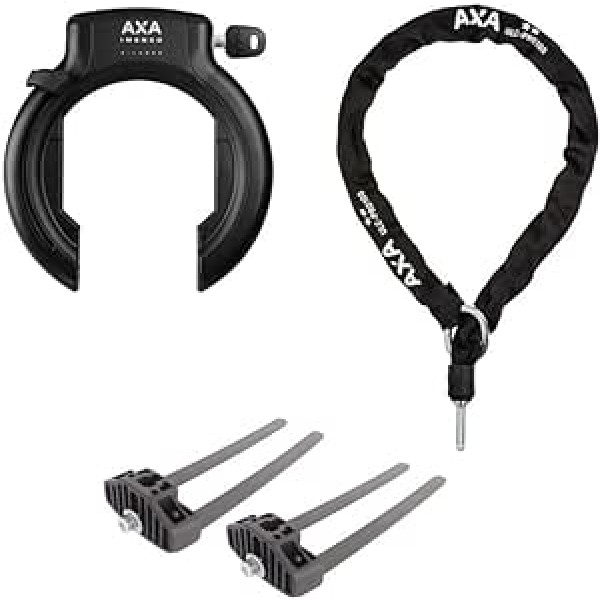 Axa Imenso Frame Lock X-Large Bicycle Lock Velosipēda slēdzene (noņemama atslēga, ķēde 100 cm / 8,5 mm diametrs ULC Pro)