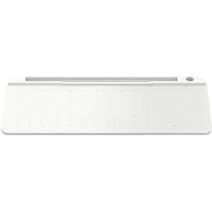 Shenrongtong Trockenlöschtafel aus Glas | Schreibtisch-Whiteboard-Organizer - Whiteboard-Pad mit Schublade, Computer-Tastaturständer für Aufgaben, Notizen und Termine, Schulbedarf