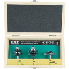 ENT 3-Piece HW Ogee, Stile and Rail Router Bit Set