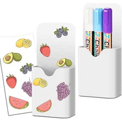 DIFIT Dry Erase Marker Halter, Magnetischer Stift und Radiergummihalter für Whiteboard, Magnetischer Markerhalter für Kühlschrank, Trocken abwischbares Tafelzubehör, Magnetisches Schließfachzubehör,