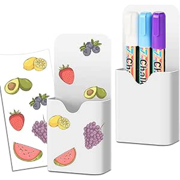 DIFIT Dry Erase Marker Halter, Magnetischer Stift und Radiergummihalter für Whiteboard, Magnetischer Markerhalter für Kühlschrank, Trocken abwischbares Tafelzubehör, Magnetisches Schließfachzubehör,