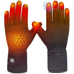 Sun Will Electric Heated Gloves for Men or Women, Rechargeable Heated Winter Gloves for Outdoor, Bicycle, Motorcycle, Ski, Snowboard, Hunting