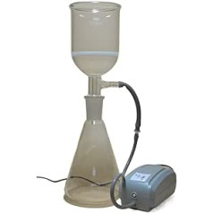 XYOTIC Labware Set Laboratorijas filtra stikla komplekts ar sūkņa laboratorijas stikla filtru komplektu ar vakuumsūkņa destilācijas komplektu mājām (Izmērs: 100ml)