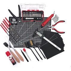 3DLAB EUROPE 3D Print Tool Kit: Deburring Tool, Tool Set, Printing Accessories Set, Cutting Mat, Nozzle Cleaning Needles, Precision Knife, Wire Brushes, Caliper Printer Tool, 3D Print Tool Kit