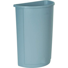 Rubbermaid Commercial 21gal Untouchable Half Round Trash Can - Platinum