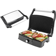 Sandwich Panini Press Grill, 1500 W Commercial Panini Press Sandwich Maker, Toaster Single Heads Panini Grill Press with Non-Stick Plates, for Deep Filled Roasted Sandwiches
