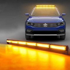 14 LED Flashing Strobe Modes, Warning Light, Orange Flashing Light, Strobe Light Bar for Car/Truck, Roof Top Yellow Warning Light