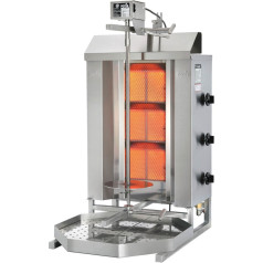 Barbekjū plīts tosteris kebabs žiroskops gāze propāns-butāns POTIS slodze 40 kg 230 V 8,4 kW