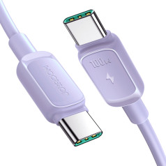 USB-C — USB-C kabelis 100 W 1,2 m violets