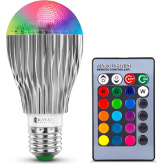 RGB LED spuldze maina krāsas 16 krāsas 5 režīmi 5W + tālvadības pults