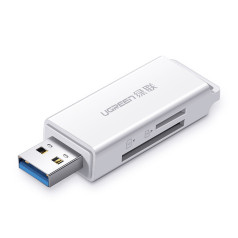 TF SD atmiņas karšu lasītājs USB 3.0, balts