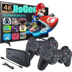 RoGer Retro Portatīva Konsole + 2 Kontrolieri / 21000 Spēles / HDMI