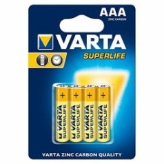 Varta AAA SuperLife Zinc Carbon Baterijas 4gab