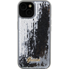 Guess HC Sequin Script Metal Case Защитный Чехол для Apple iPhone 15 Pro Max