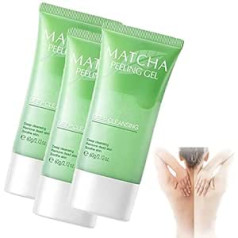 Biubiulove Скраб-пилинг для лица Matcha, скраб для тела, осветляющий кожу Matcha, натуральное отшелушивающее очищающее средство, увлажняющий скраб дл