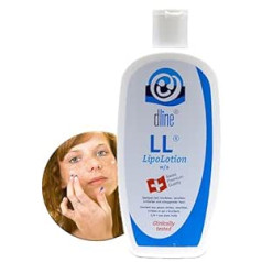 Dline LL-LipoLotion Evening Primrose Oil ķermeņa losjons no Care Professional, 500 ml pudele, mitrinošs krēms sausai ādai, pret niezi, alvejas jojobas eļļa, glicerīns, keramīda krēms, urīnvielas bišu vasks