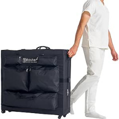 ‎Master Massage Master Masāžas transportēšanas soma masāžas galdiem Neilona audums Vēl vieglāk transportējams melns (ar riteņiem)