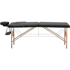 Physa Wellness & Lifestyle Physa Toulouse Black Folding Massage Table 227 kg Height 63-86 cm Tilting Massage Bench Massage Table