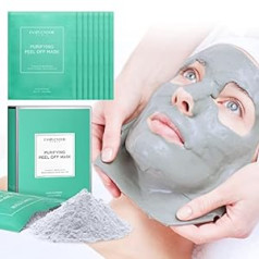 Fasplendor Face Mask Peel-Off Professional Alginate Mask with Tea Tree Oil Mint for Cleansing Face Natural Cosmetics Spa Quality Cleaning Mask for All Skin Types 8 x 30 g