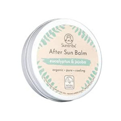 Suntribe Organic Aftersun Balm Eikalipta un Jojobas balzams - 100 ml, 100% Organic & Natural - Piparmētru un eikalipta aromāts (bez smaržām) - Atvēsinošs un nomierinošs - Minimālisma formula, Zero Waste