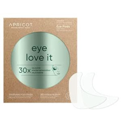 Apricot Beauty & Healthcare APRICOT® Eye Love It Acu spilventiņi — silikona acu spilventiņi ar ļoti efektīvu hialuronu, pretnovecošanās spilventiņi pret acu grumbām, atkārtoti lietojami līdz 30 x 100% vegāniski, ražoti Vācijā