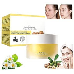 Hehimin Heraskin Australian Natural Pamper tīrīšanas balzams, trīs vienā kosmētikas noņēmējs, sejas tīrīšanas balzams, attīrošs balzams kosmētikas noņēmējs, dabīgs kosmētikas balzams, dziļi attīra poras visiem ādas tipiem (2