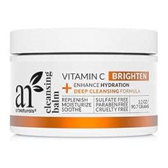 Artnaturals Vitamin C Cleansing Balm - Brightening Face Scrub - Natural Exfoliating - Gentle for All Skin Types - Oily Dry & Sensitive Skin - 90ml