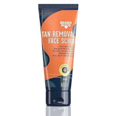 Beardhood De Tan Removal Face Scrub 100 g, Enriched with Moringa, Walnut Granules & Almond Oil, Skin De-Tan, Exfoliation and Deep Cleaning, All Skin Types, SLS & Paraben Free