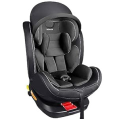 XOMAX XZ-16 bērnu sēdeklis, grozāms par 360° ar Isofix un nolaižamo funkciju I aug kopā ar jūsu bērnu 0-36 kg, 0-12 gadi, grupa 0/1/2/3 I 5 punktu drošības josta un 3 punktu drošības josta I noņemams pārvalks Mazgājams I