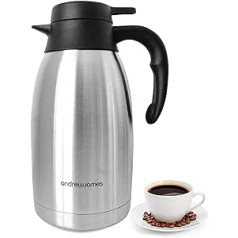 Andrew James Double Wall Thermal Coffee Carafe Vacuum Jug 2L