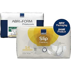 ABENA Slip Premium All-in-One Incontinence Pads for Men and Women, Eco-Friendly Ladies Incontinence Pads Small 4 60-85cm Waist 2200ml Absorbency 3x25