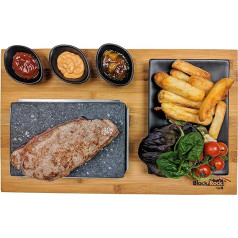 Black Rock Grill Steak Stone grila komplekts, Sizzling Lava Stone steiku komplekts