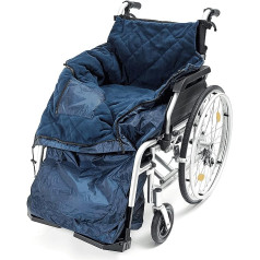 Biscay Deluxe Rollstuhl-Kuscheldecke - XL | wasserdichte Rollstuhldecke aus mit gestepptem Fleecefutter, Reißverschlussöffnung, verstellbaren Schnallenösen zum Schutz vor den Elementen