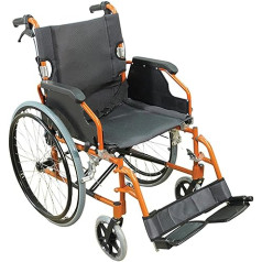 Aidapt VA165ORANGE Deluxe viegls alumīnija ratiņkrēsls, oranžs