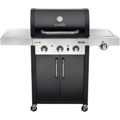 Char-Broil Professional 3400B — 3 degļu gāzes bārbekjū ar sānu degli, melns