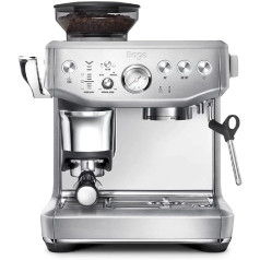 Sage The Barista Express Impress espresso automāts — espresso un kafijas automāts, kafijas automāts no pupiņām līdz tasei, kafijas automāts ar piena putotāju, SES876BSS, matēts nerūsējošais tērauds