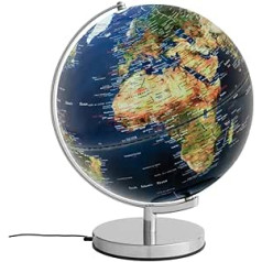 emform Stellar Physical No2 Light Metal & Plastic Table Globe 300 x 380 mm Illuminated