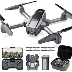Holy Stone HS440D drons ar 4K kameru iesācējiem, GPS droni ar 20 minūšu ilgu lidojuma laiku, sekojiet man, automašīnas atgriešana, 5G FPV transmisija, RC salokāms dronu komplekts līdz 249 g, profesionāls