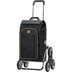 Andersen Royal Shopping Trolley as Stair Climber and 61 Litre Shopping Bag Folke Black with Cooling Compartment Shopping Trolley Steel Frame Foldable