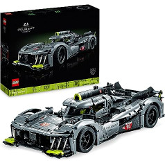 LEGO 42156 Technic Peugeot 9X8 24H Lemānas hibrīda hipermašīna, leģendāra sacīkšu automašīna, 1:10 mēroga pieaugušo modeļa automašīnas komplekts, kolekcionējams motosporta auto pieredzējušiem