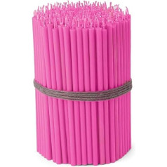 NKlaus - 250 x Taper Candles Pink Soot Free Drip Free Thin L 16 cm Premium Paraffin Wax 36120