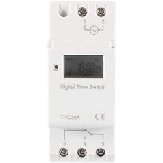 ERNZI THC 30A Digitaler Timer-Schalter, programmētājs Barer Steuerzeit-Timer-Relaisschalter (12 V)